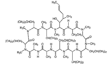 RESTASIS® (cyclosporine ophthalmic emulsion)Structural Formula Illustration RESTASIS® (cyclosporine ophthalmic emulsion)Structural Formula Illustration