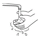 Wash your hands well with soap and water before preparing the medicine - Illustration
