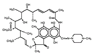 RIFAMPIN (rifamycin) Structral Formula Illustration