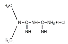 RIOMET® (metformin hydrochloride) oral solution  Structural Formula - Illustration