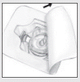 Open the BAXJECT II device package by peeling away the lid, without touching the inside of the package - Illustration