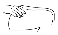 Pinch an area of skin firmly between your thumb and forefinger - illustration Pinch an area of skin firmly between your thumb and forefinger - illustration