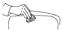 Place an alcohol swab over the injection site - illustration Place an alcohol swab over the injection site - illustration