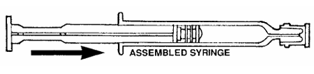 Assembled syringe - illustration Assembled syringe - illustration