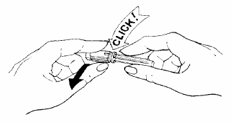 Turn and pull off the bright yellow tamper-resistant seal from needle - illustration Turn and pull off the bright yellow tamper-resistant seal from needle - illustration