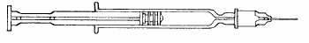Keep the syringe in a horizontal position - illustration Keep the syringe in a horizontal position - illustration
