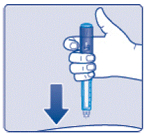 The RYZODEG 70/30 FlexTouch Pen insulin scale will show you how much insulin is left in your Pen - Illustration