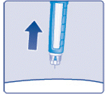 Press and hold down the dose button until the dose counter shows “0” - Illustration