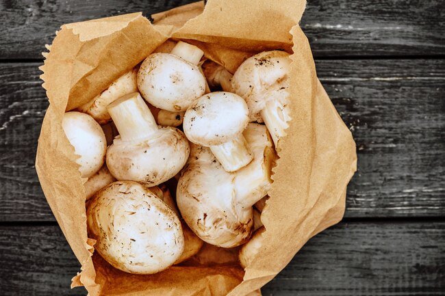Mushrooms are best kept cool and in a well-ventilated area. 