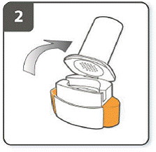 Open inhaler - Illustration Open inhaler - Illustration
