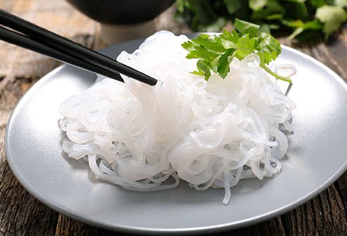 Shirataki noodles are usually considered good.