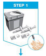 Take the SKYRIZI carton out of the refrigerator - Illustration Take the SKYRIZI carton out of the refrigerator - Illustration