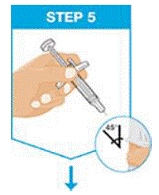 Keep pressing the Pen down against the injection site - Illustration Keep pressing the Pen down against the injection site - Illustration