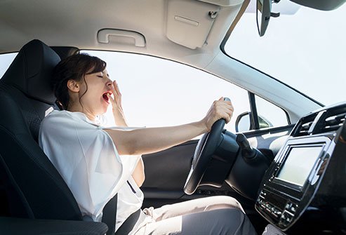 Nodding off behind the wheel is a serious highway danger.