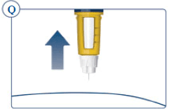 Carefully remove the needle from your skin - Illustration