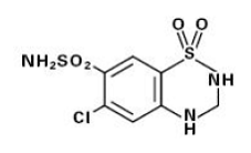 Hydrochlorothiazide - Structural Formula Illustration