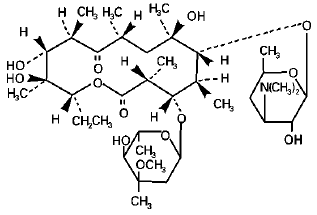 Staticin® (erythromycin) Structural Formula Illustration