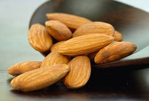 Small gathering of Almonds.