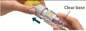 Open the cap until it snaps fully open - Illustration Open the cap until it snaps fully open - Illustration