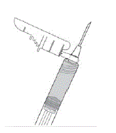 Pinch the skin around the injection area - Illustration Pinch the skin around the injection area - Illustration