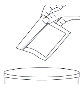 Fold the flap to seal the bag - Illustration