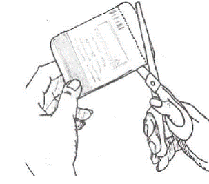 Discard in the trash out of the reach of children - Illustration