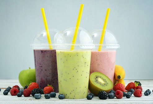 Smoothies can be quite healthy, but often include ice cream, sorbert, and other sugary foods.