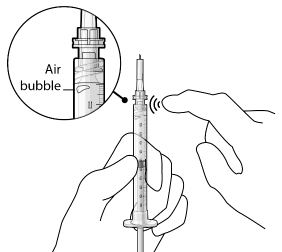 Remove Air from Syringe - Illustration