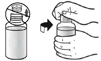Put the child-resistant cap back on the bottle - Illustration