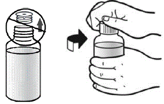 Put the child-resistant cap back on the bottle - Illustration