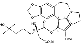 SYNRIBO® (omacetaxine mepesuccinate) Structural Formula Illustration