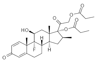 Betamethasone dipropionate Structural Formula Illustration