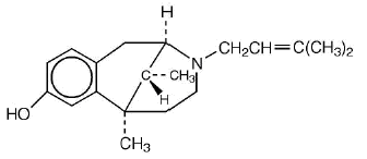 Pentazocine Structural Formula Illustration