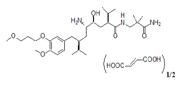 Aliskiren hemifumarate - Structural Formula Illustration 1