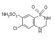 Hydrochlorothiazide - Structural Formula Illustration Hydrochlorothiazide - Structural Formula Illustration
