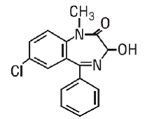 Restoril™ (temazepam) Structural Formula Illustration