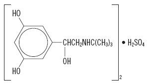 Terbutaline sulfate structural formula illustration Terbutaline sulfate structural formula illustration