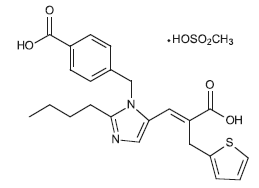 Eprosartan mesylate Structural Formula Illustration