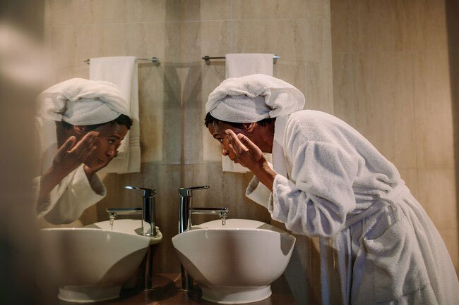 Wash your face following the Goldilocks rule: not too hot, not too cold, but just right.