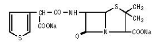 Ticarcillin Disodium Structural Formula Illustration