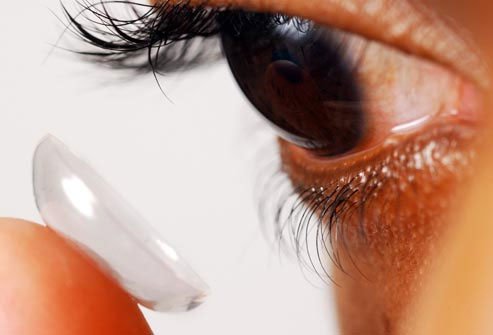 Clean your contact lenses to protect your vision. 