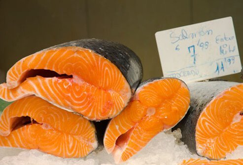 Photo of fresh salmon.