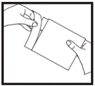 Open the aluminum pouch - Illustration