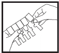 Remove 1 ampule from the strip Illustration