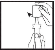 Open the ampule by twisting off the top - Illustration
