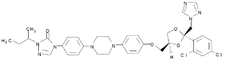 TOLSURA (itraconazole) Structural Formula - Illustration TOLSURA (itraconazole) Structural Formula - Illustration