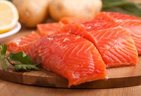 Salmon is loaded with omega-3 fatty acids, vitamin B12, and iron.