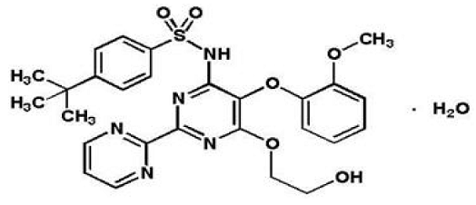 TRACLEER® (bosentan) - Structural Formula  Illustration