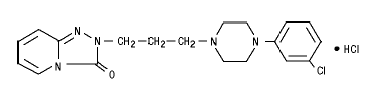 DESYREL® (trazodone hydrochloride) Structural Formula - Illustration DESYREL® (trazodone hydrochloride) Structural Formula - Illustration