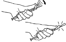 Activate the safety mechanism - Illustration